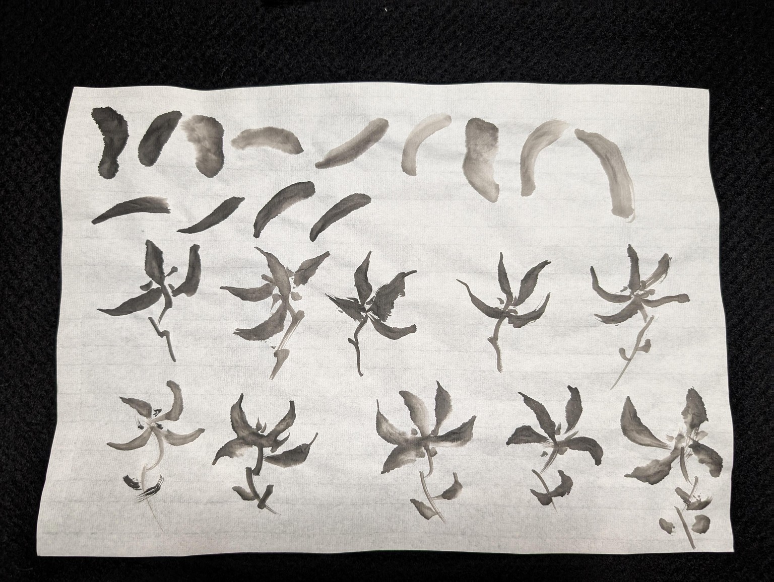 Orchid sumi-e Project - image 2 - student project