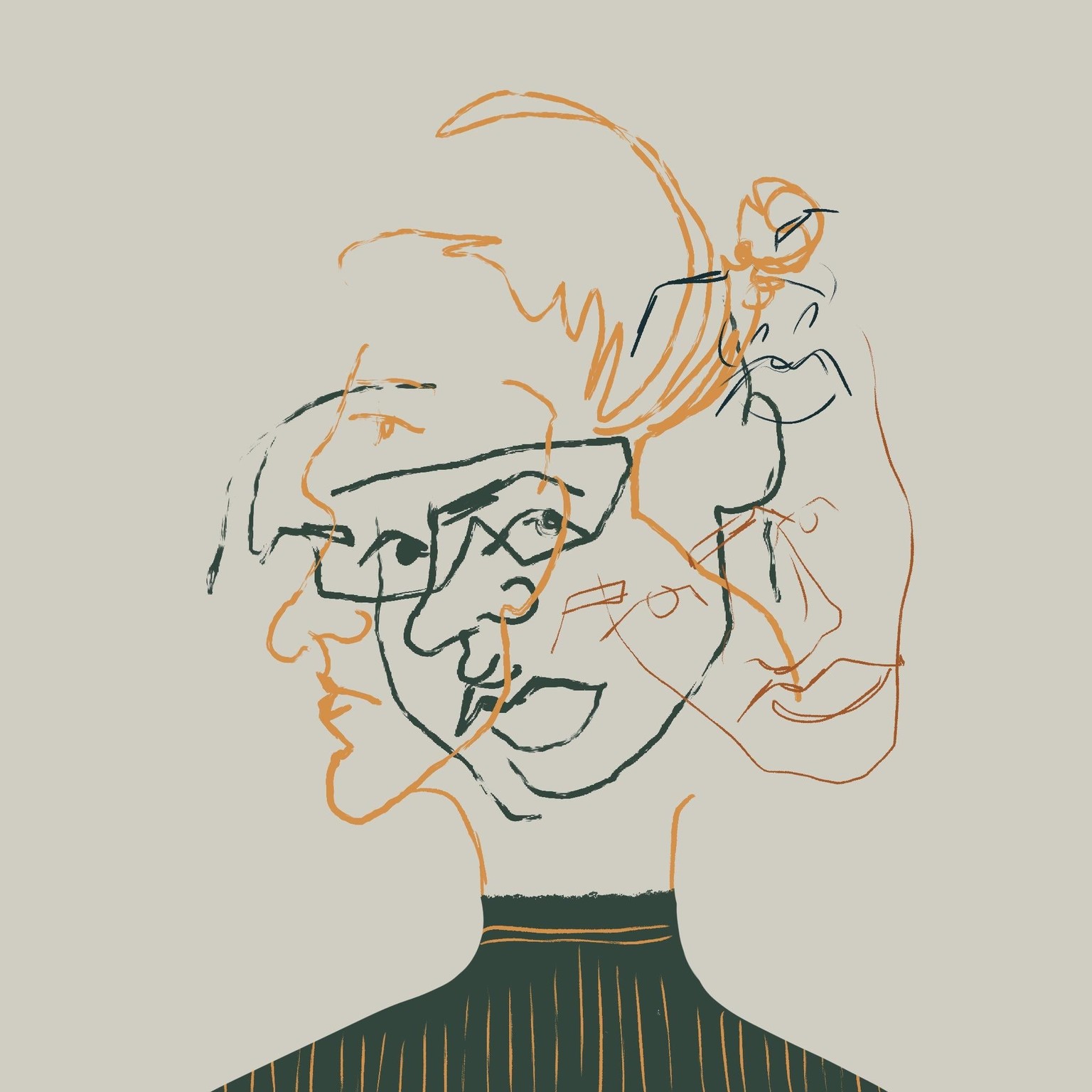Intuitive illustration - selfportrait - image 1 - student project