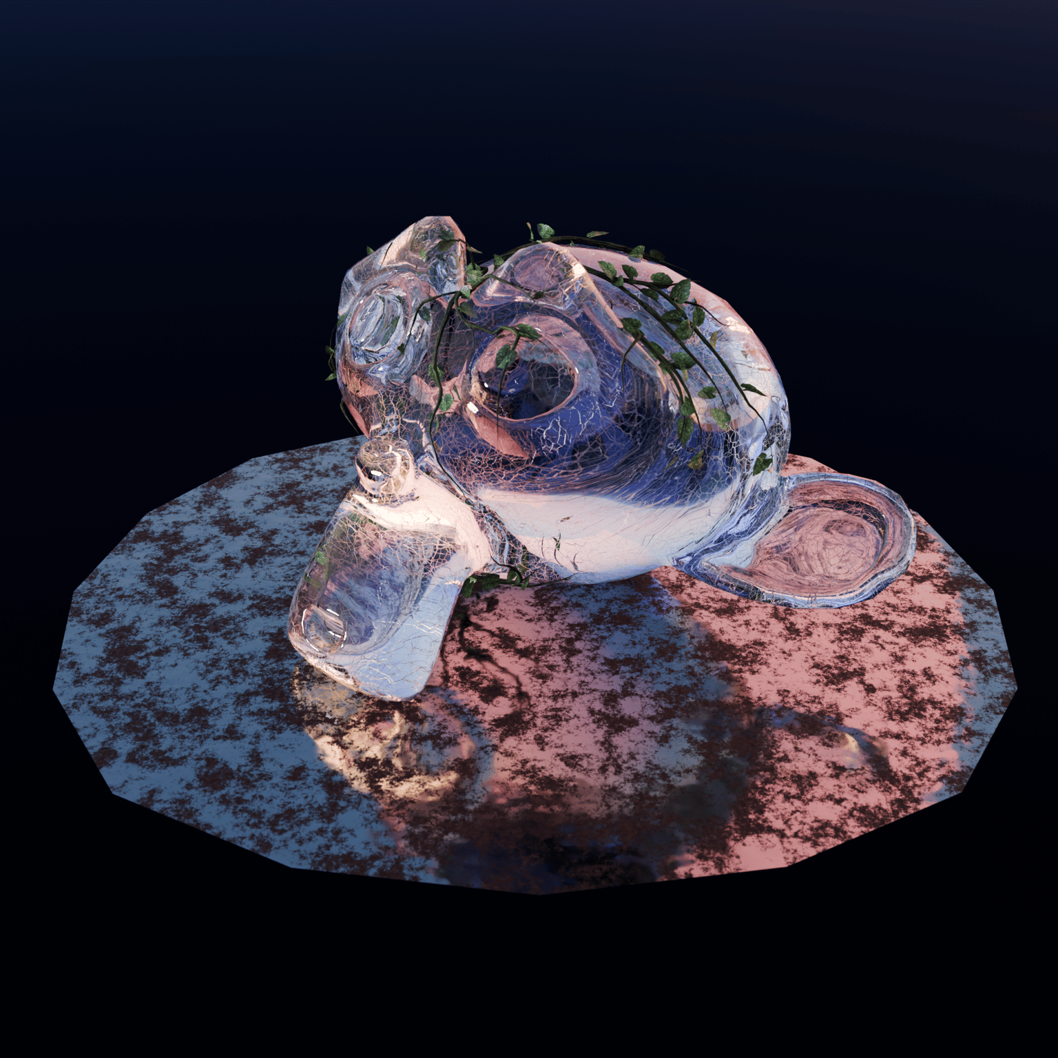 Ivy Growth on Crystal Skull - image 4 - student project