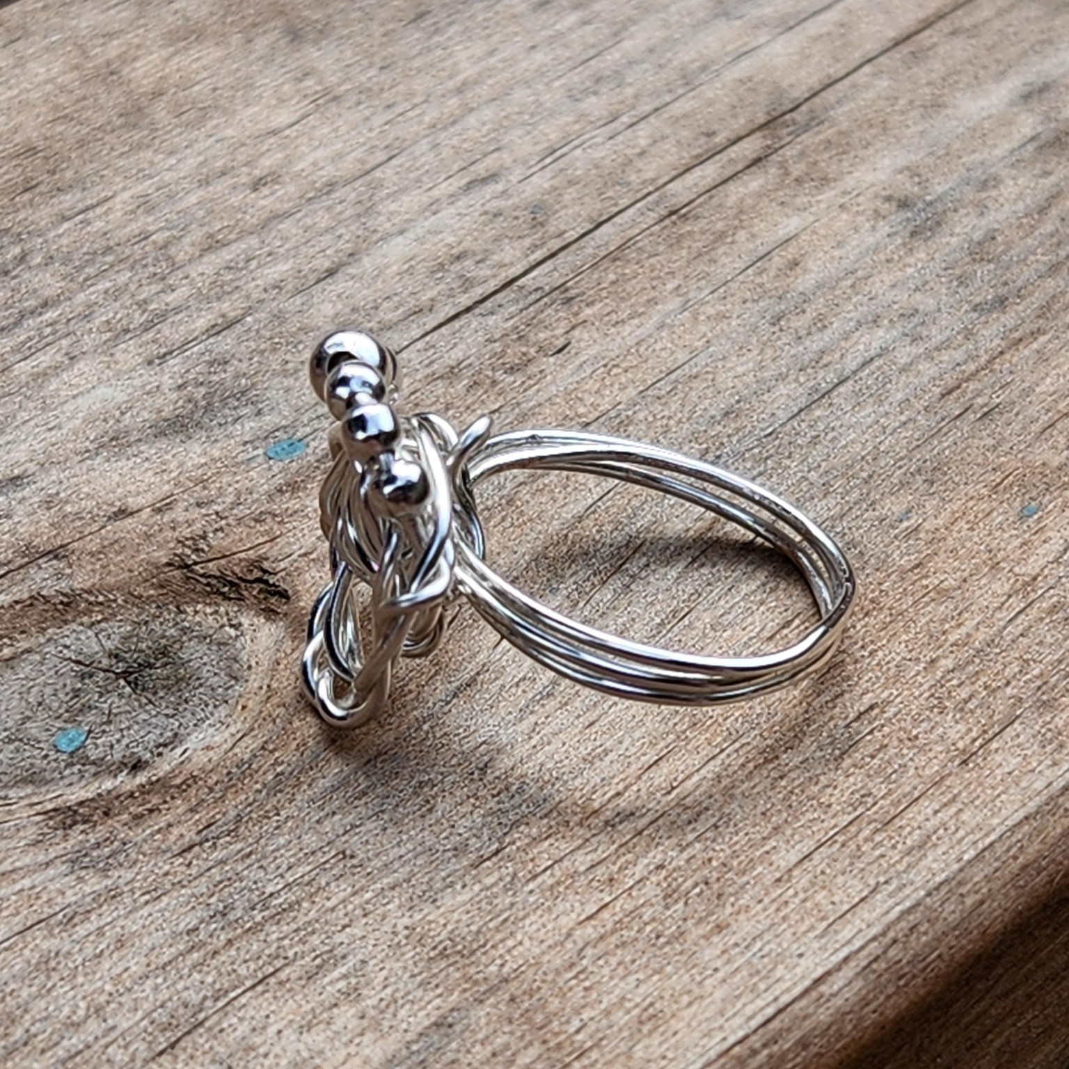 Wire wrapped rose ring - image 2 - student project