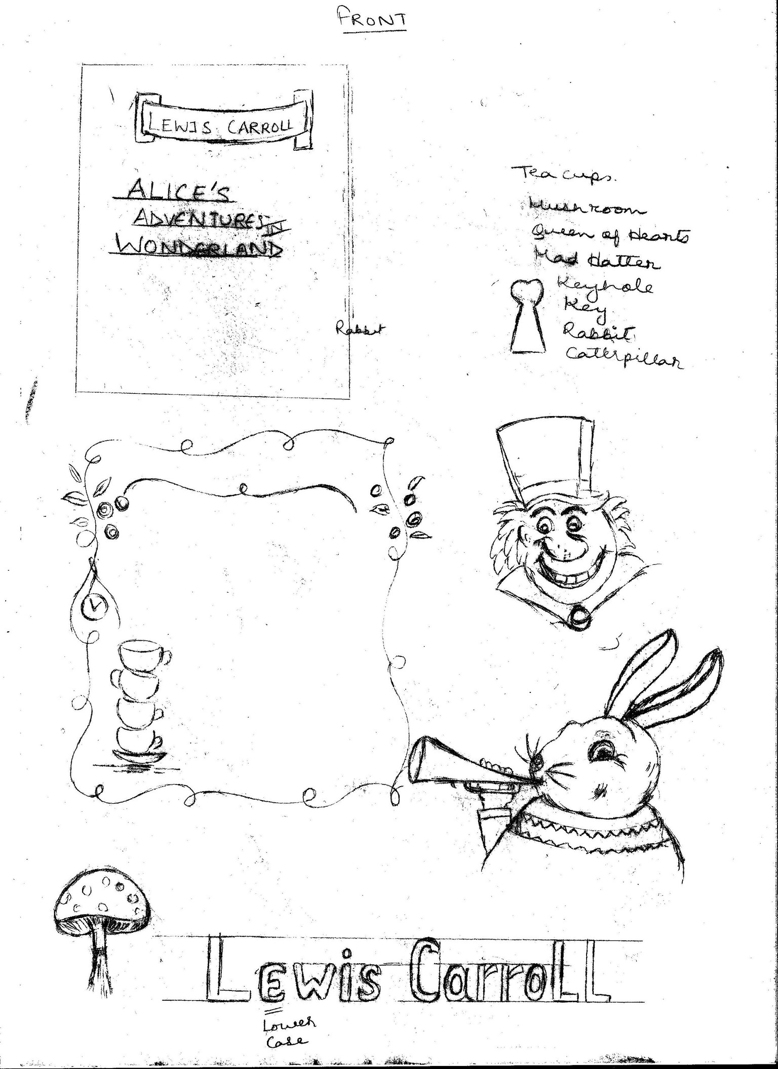 ALICE IN WONDERLAND BOOK COVER PROJECT UPDATED  - image 2 - student project