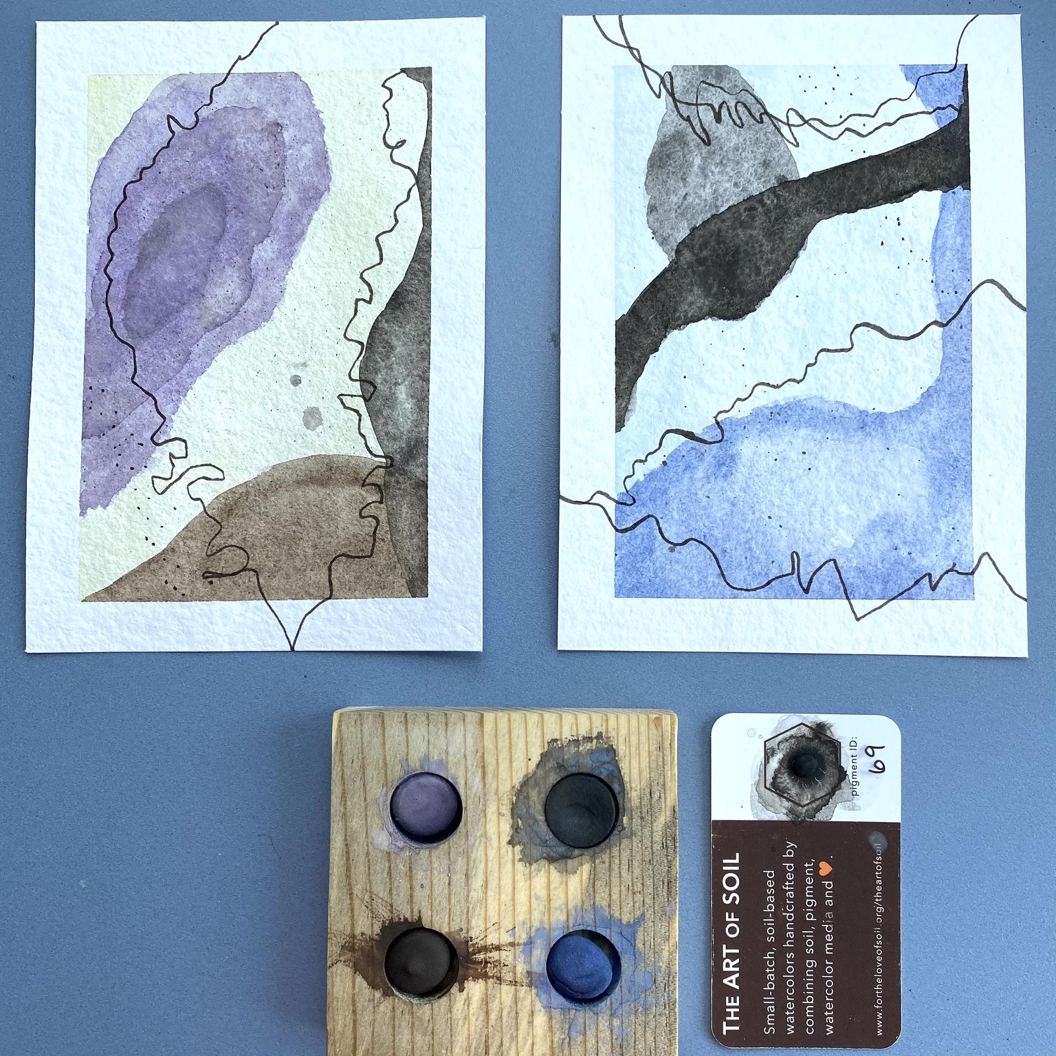 Contours and Lines using Soil-based watercolor - image 1 - student project