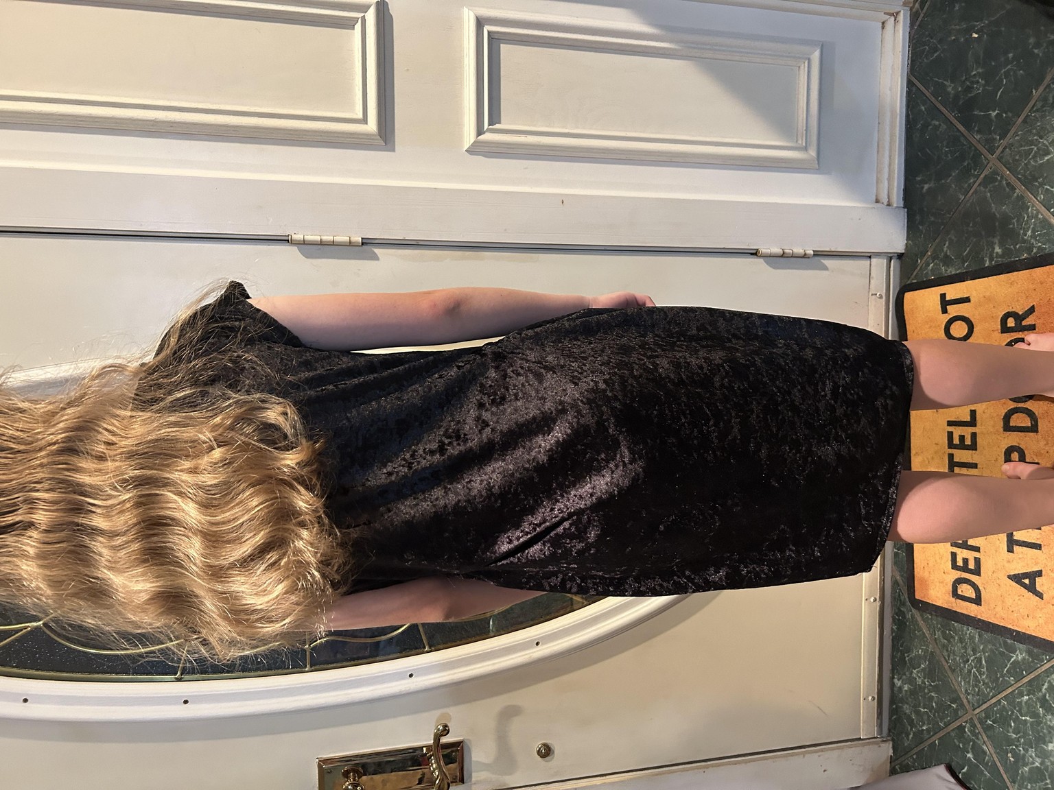 Velvet sheath dress - image 2 - student project