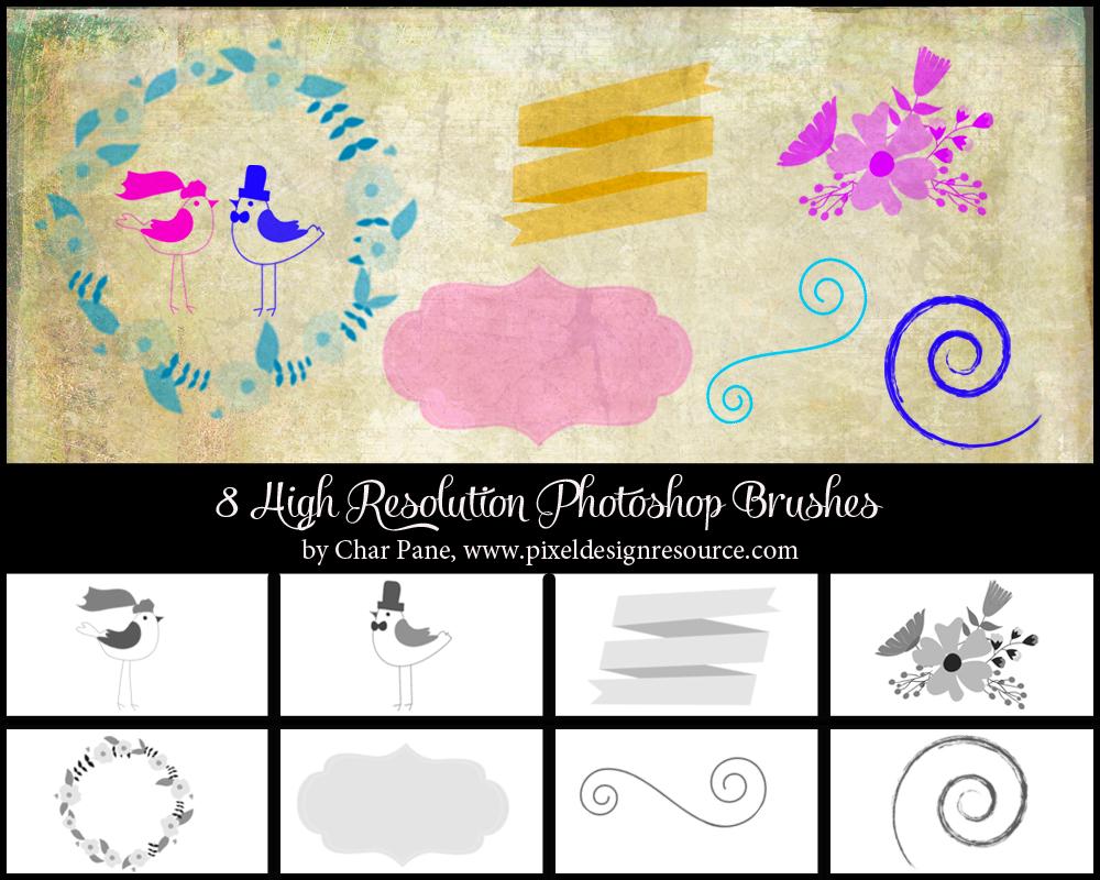 Whimsical Wedding Brush Set - image 1 - student project