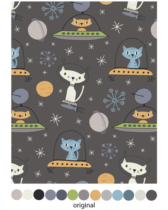 Astro Cats Pattern - image 1 - student project