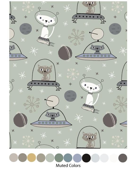 Astro Cats Pattern - image 3 - student project