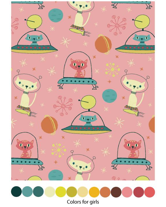 Astro Cats Pattern - image 2 - student project