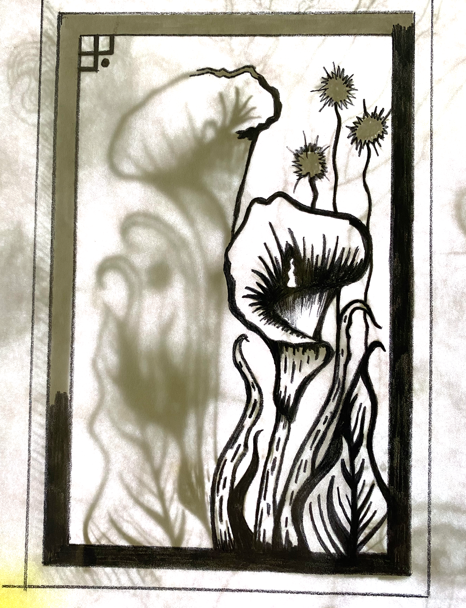 Arum Lily Linoprint - image 2 - student project