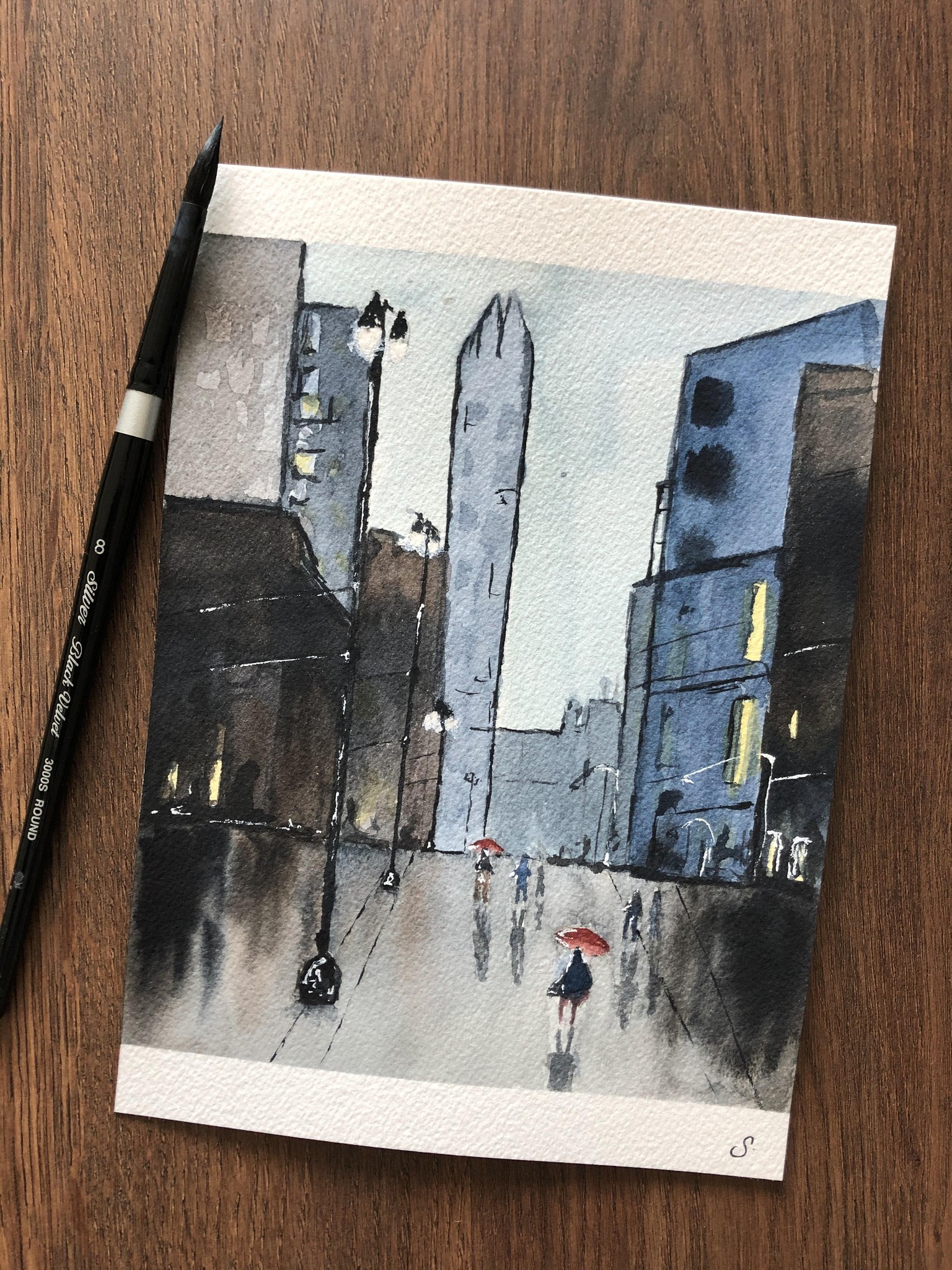 Rainy street - image 1 - student project