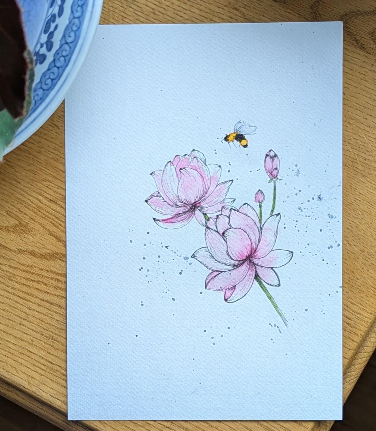Lotus and Bee - image 1 - student project