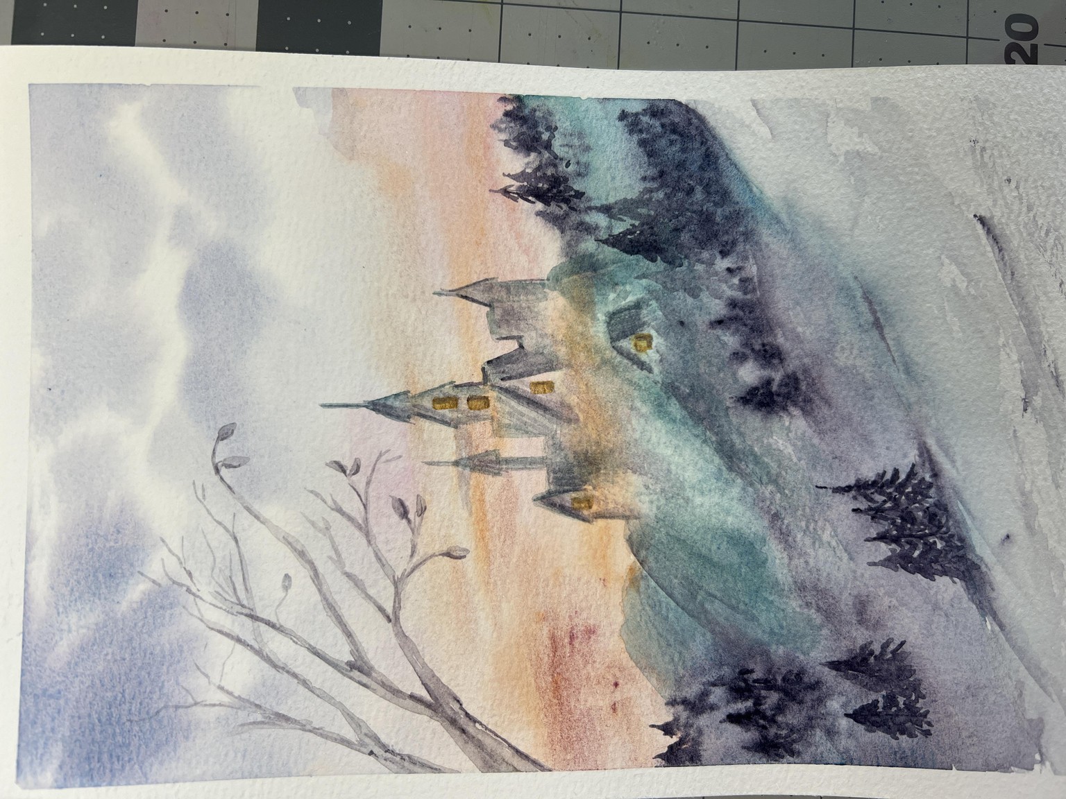 Winter landscape with a castle - image 1 - student project