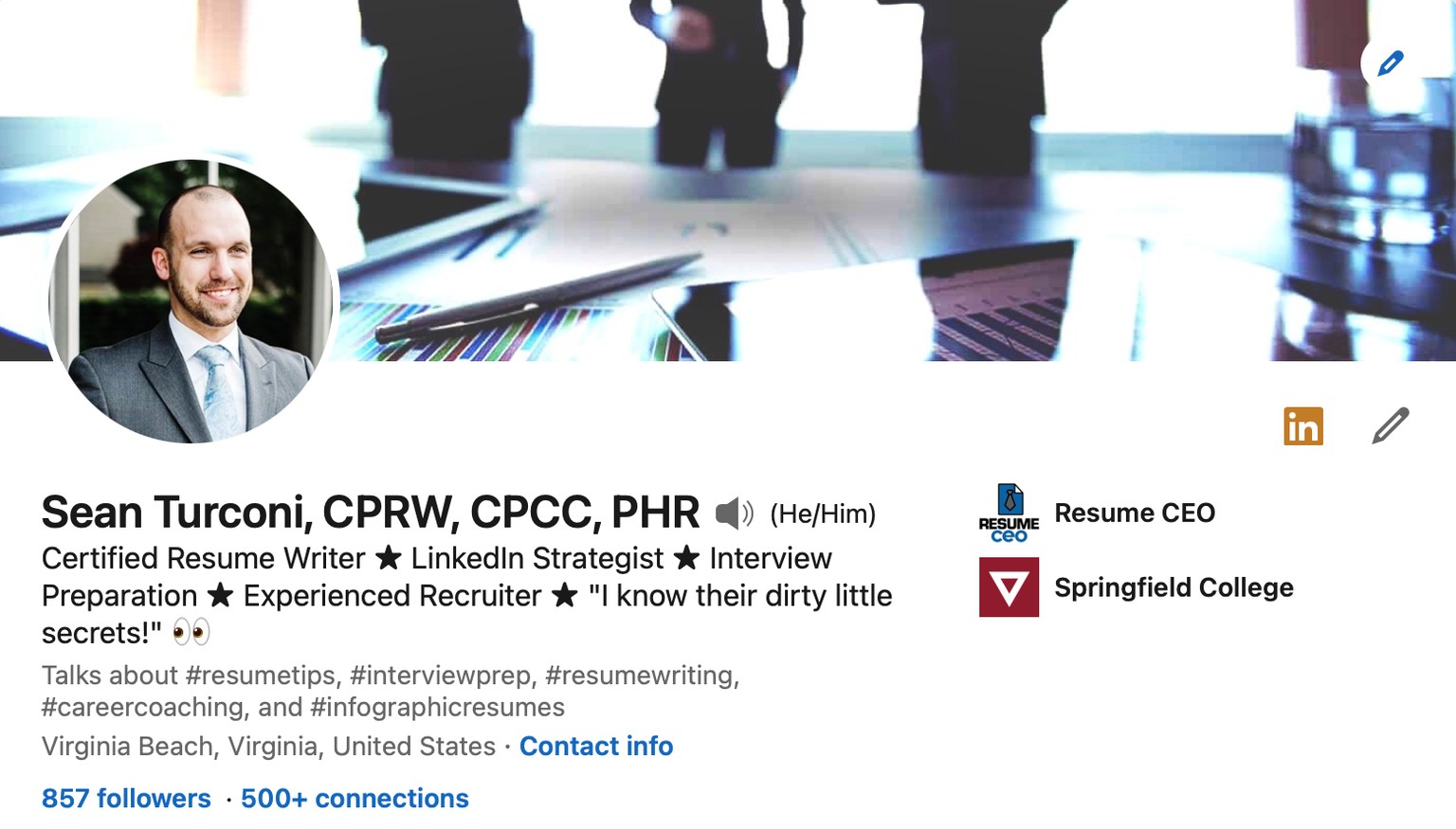 LinkedIn Profile Project - image 1 - student project