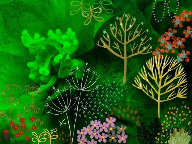 Fantasy Garden Abstract - image 1 - student project