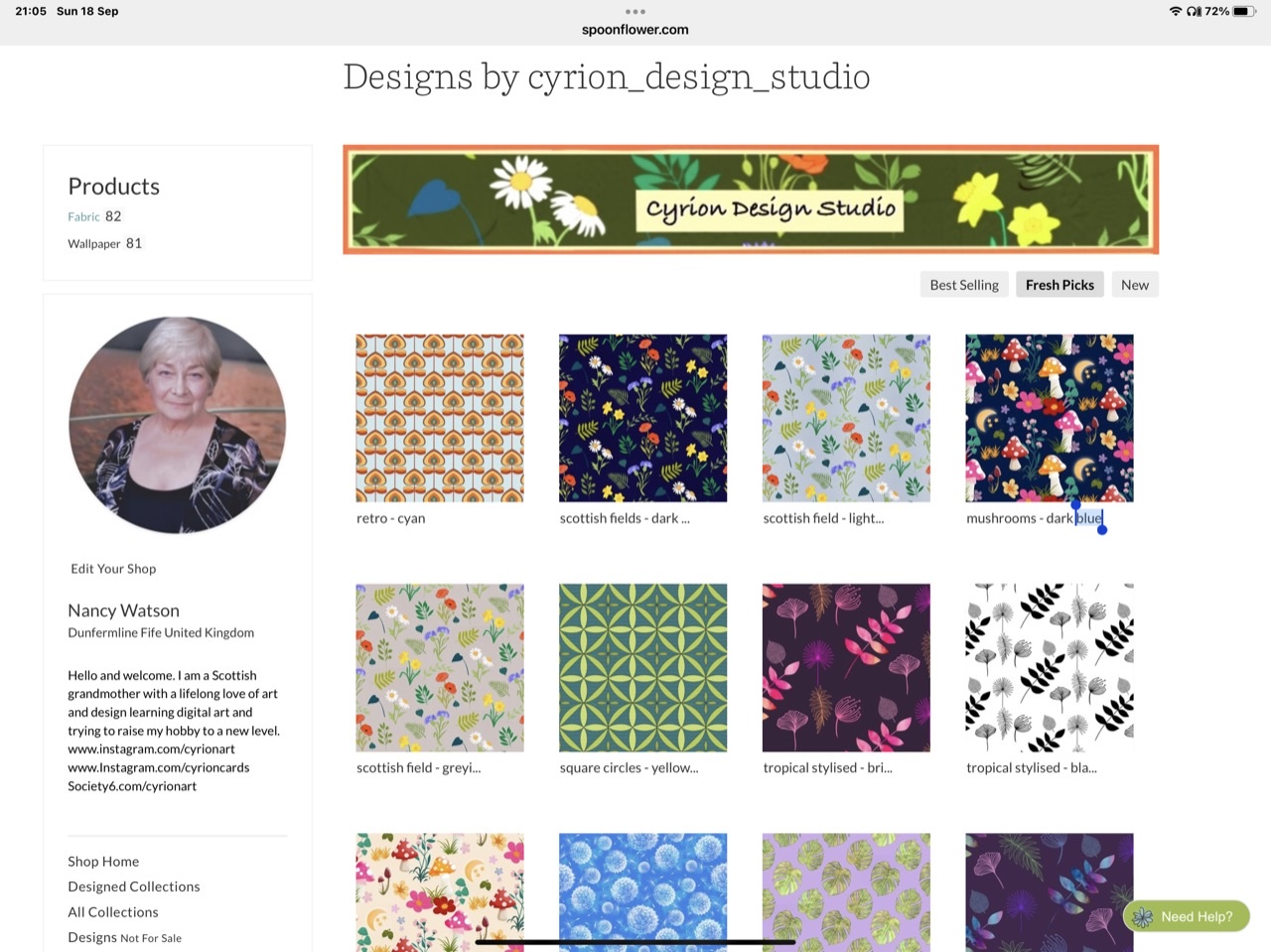 My Spoonflower Shop - image 1 - student project