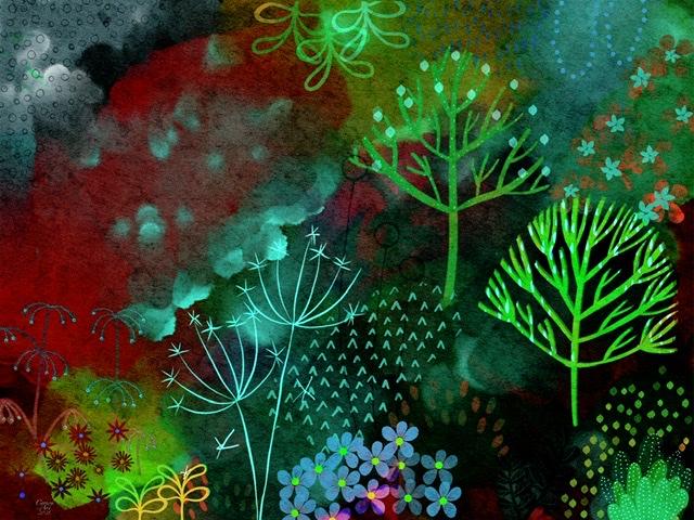 Fantasy Garden Abstract - image 2 - student project