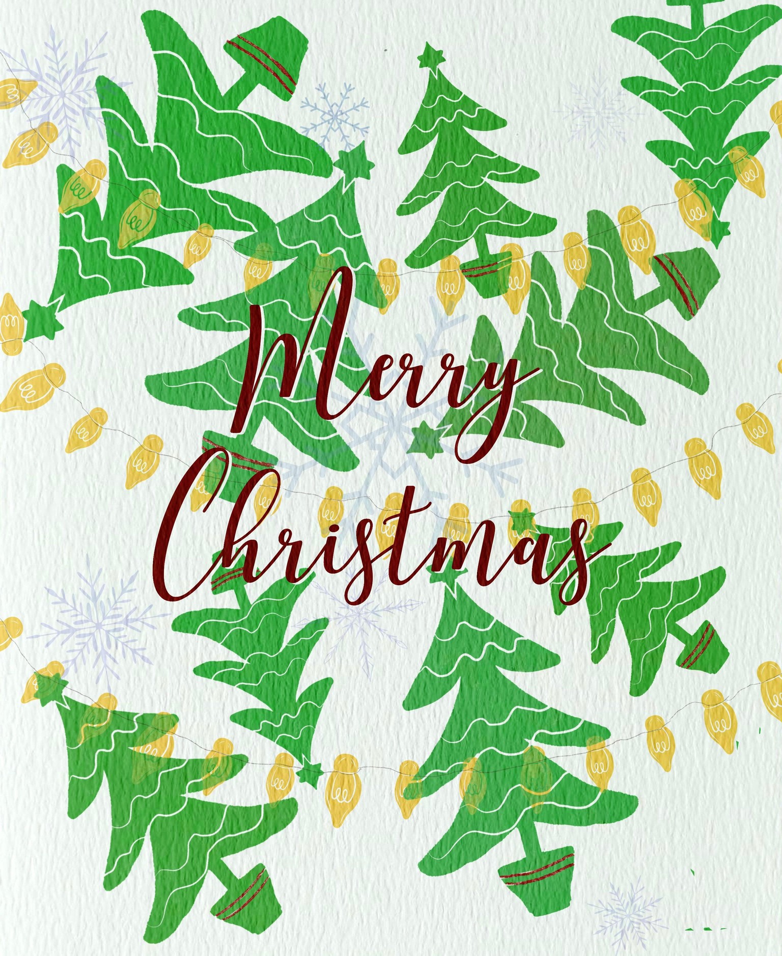 Watercolour Christmas card - image 1 - student project
