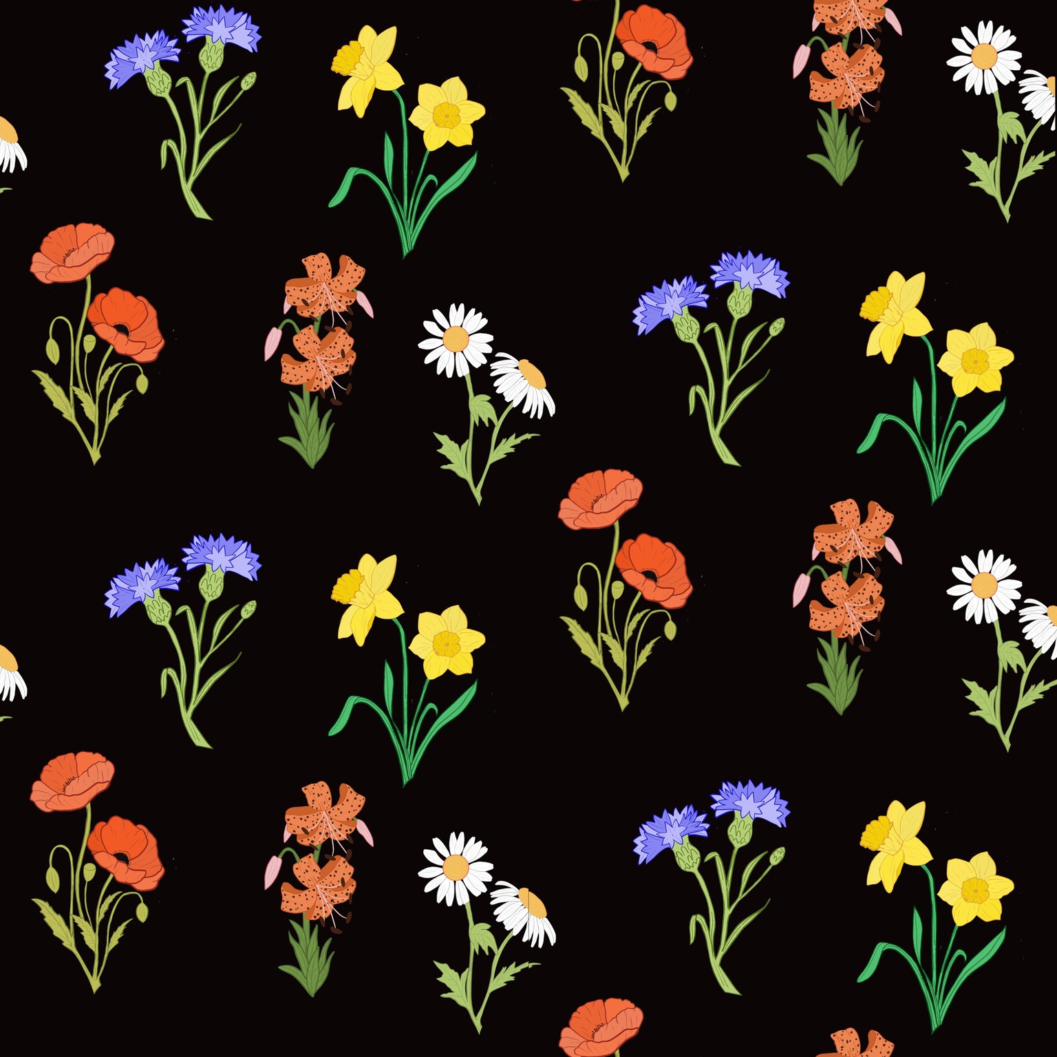 Wildflower pattern - image 1 - student project