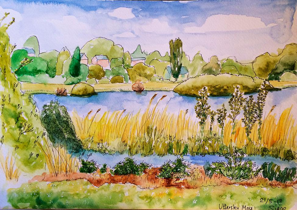 Trying out travel sketching: A nice day at the lake - image 2 - student project