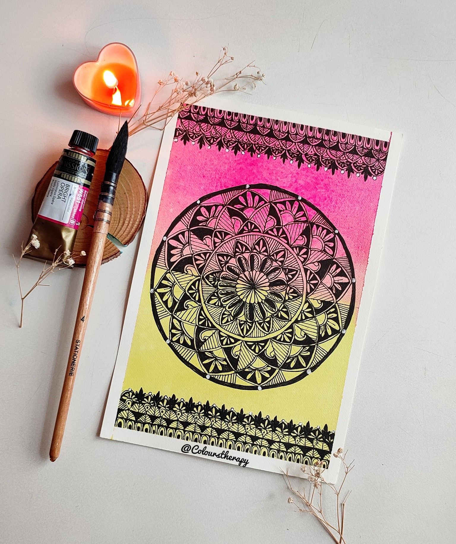 WATERCOLOUR MANDALA - image 1 - student project