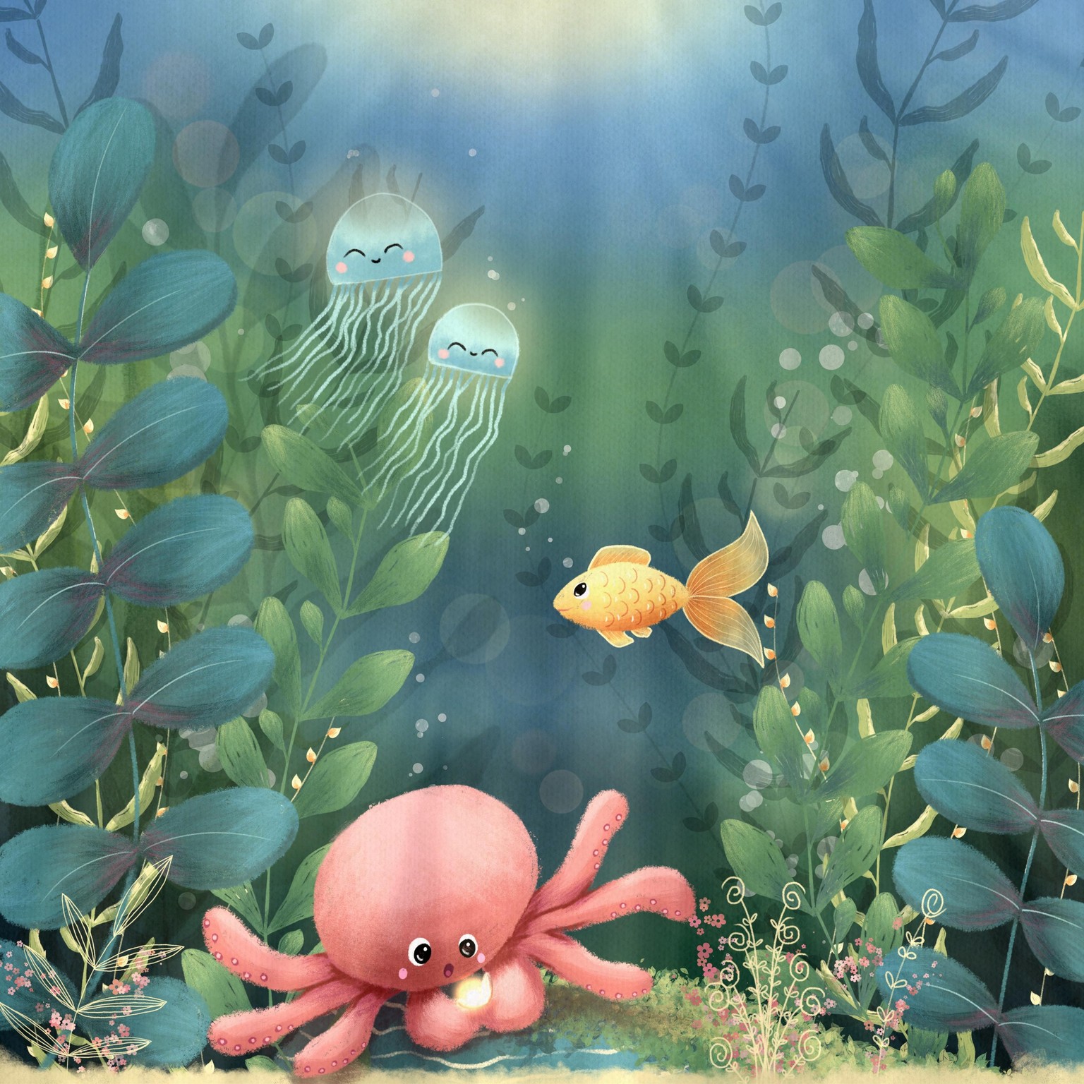 How to create a cute and magical under water scene using Procreate - image 1 - student project