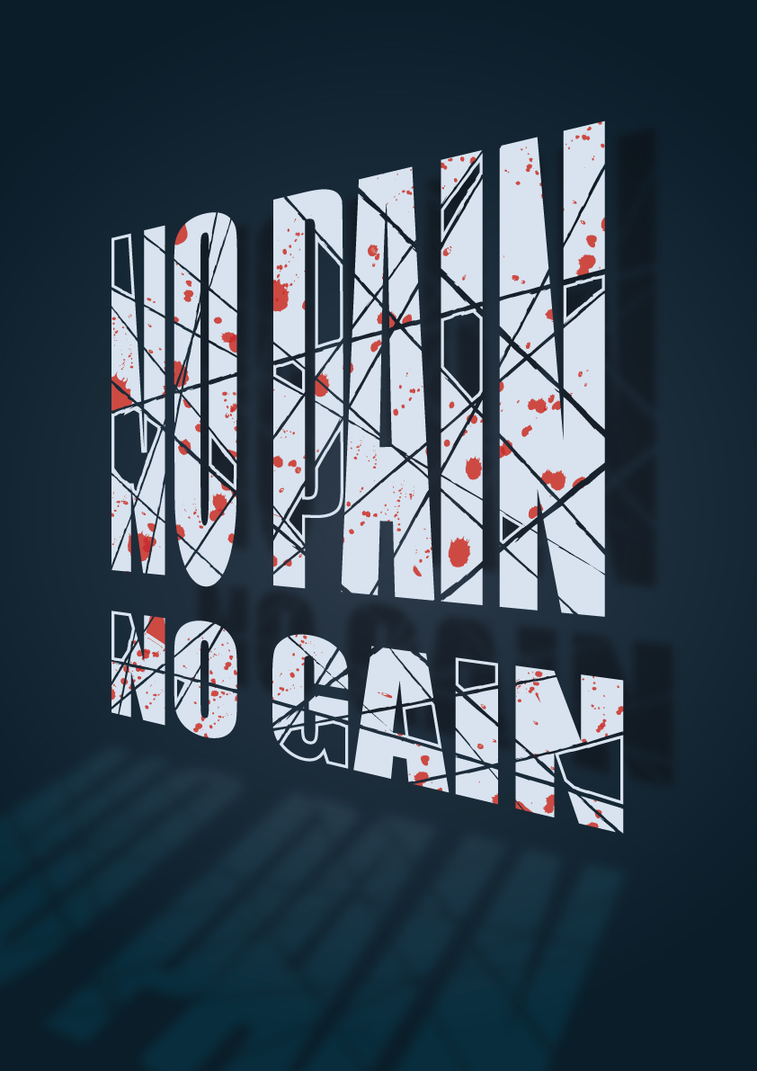 3 Typographic Poster Set - Letter Deforming, Cut and Perspective - image 2 - student project
