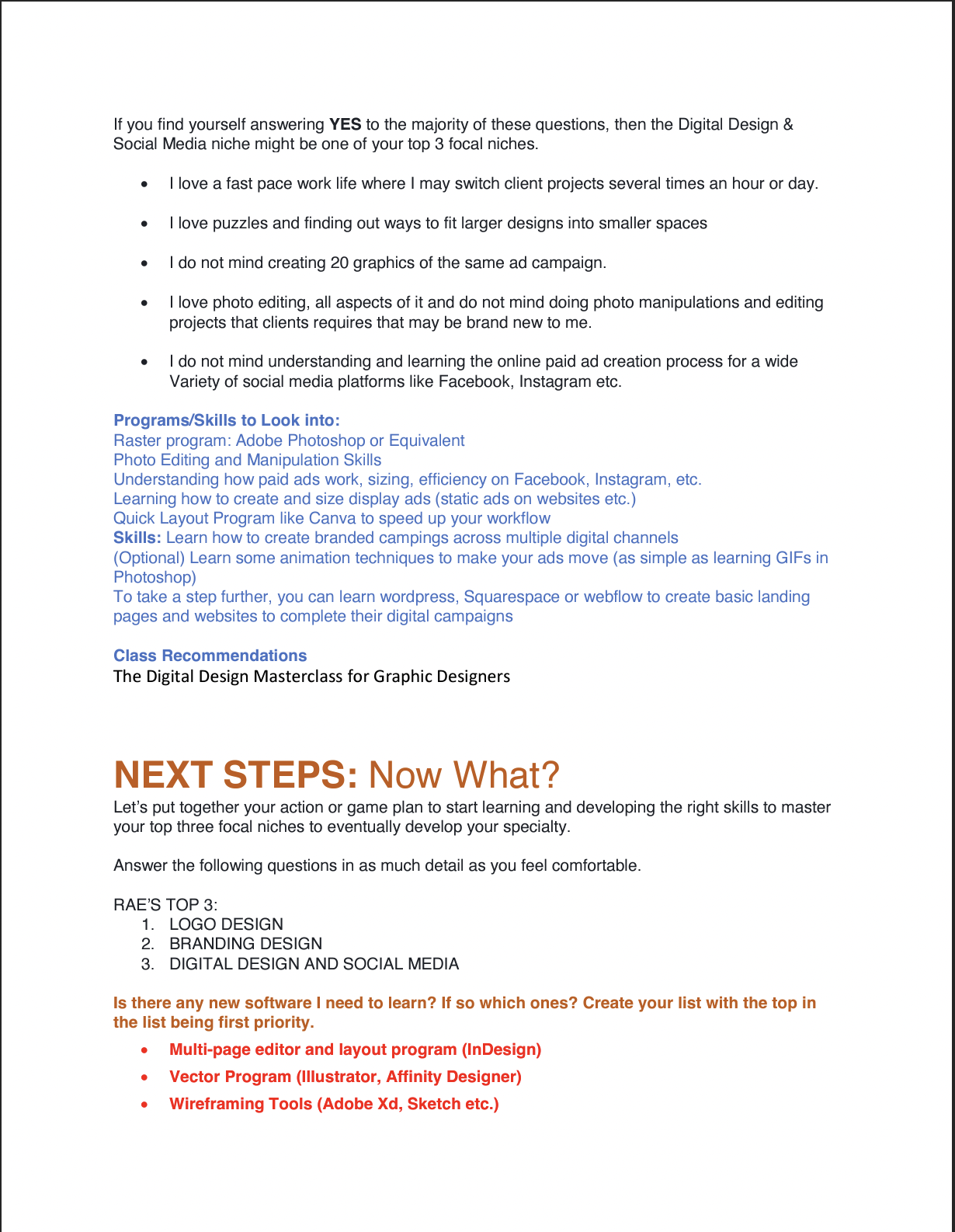 Rae's Design Niches - image 1 - student project
