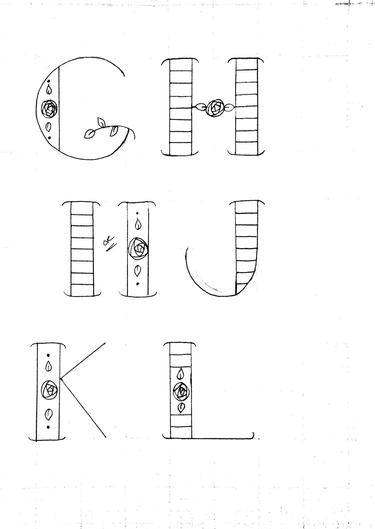 Vintage Rose Alphabet - image 4 - student project