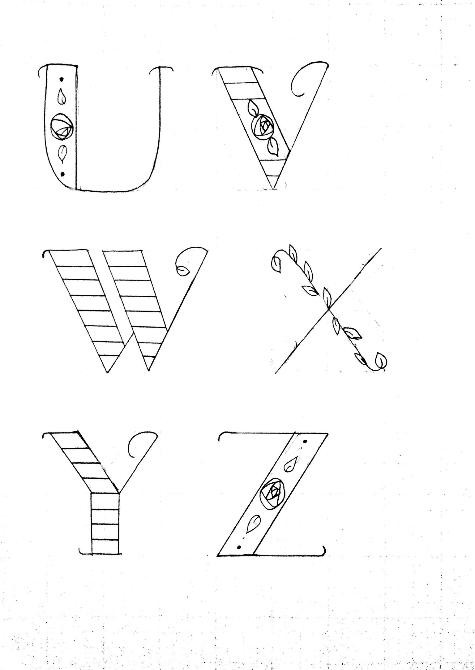 Vintage Rose Alphabet - image 7 - student project