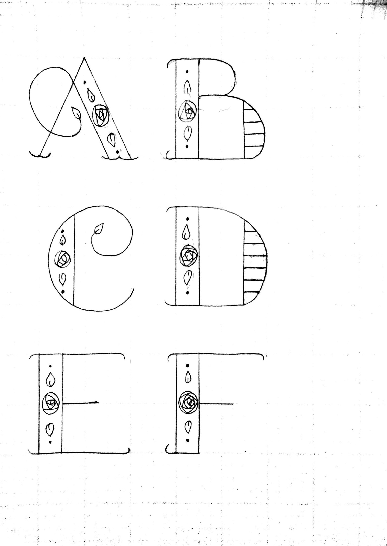 Vintage Rose Alphabet - image 3 - student project