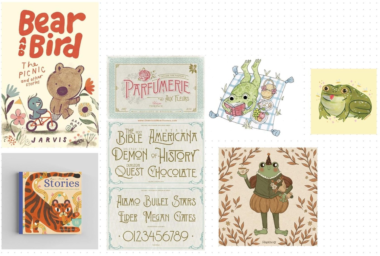 Lettering and Illustration - The Frog And The Book - image 1 - student project