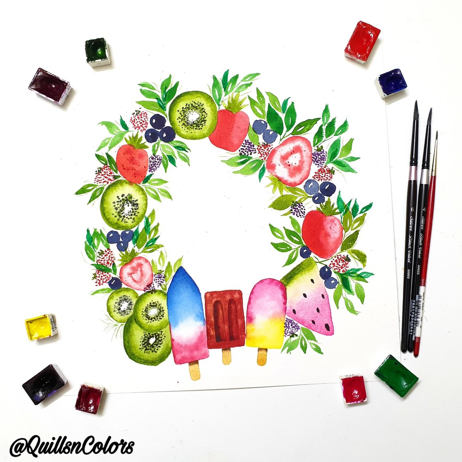 Summer Doodles Wreath - image 2 - student project