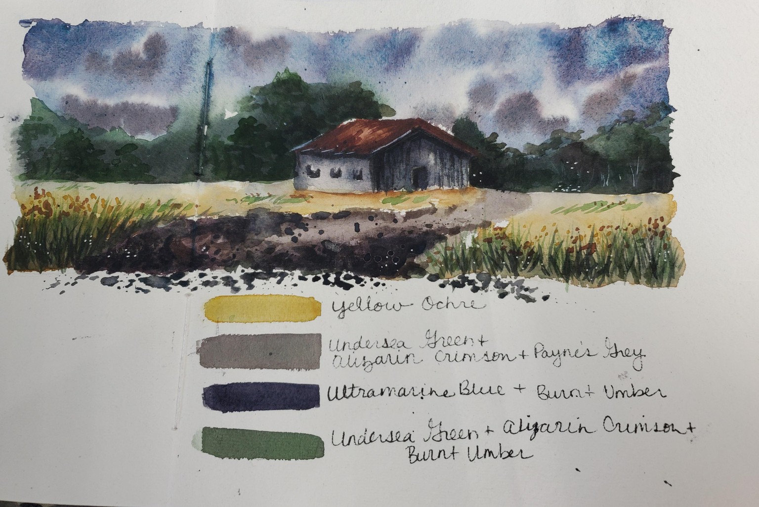 Sketchbook landscape study - image 1 - student project