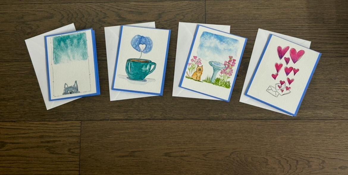 Watercolour Gift Card Set - image 1 - student project