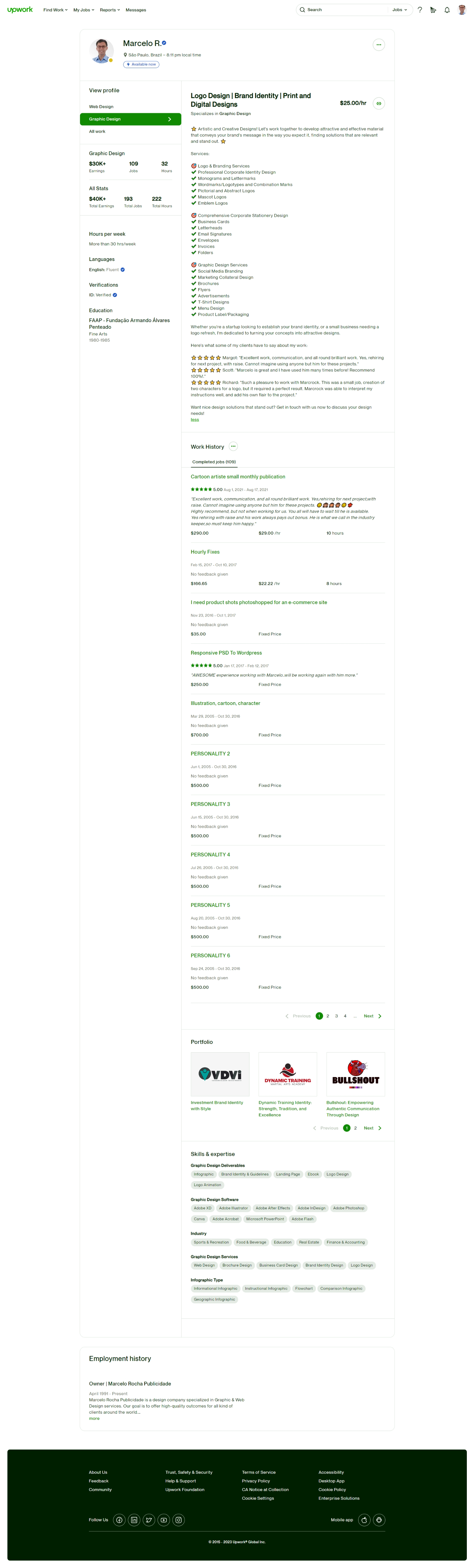 My Upwork Profile - image 1 - student project