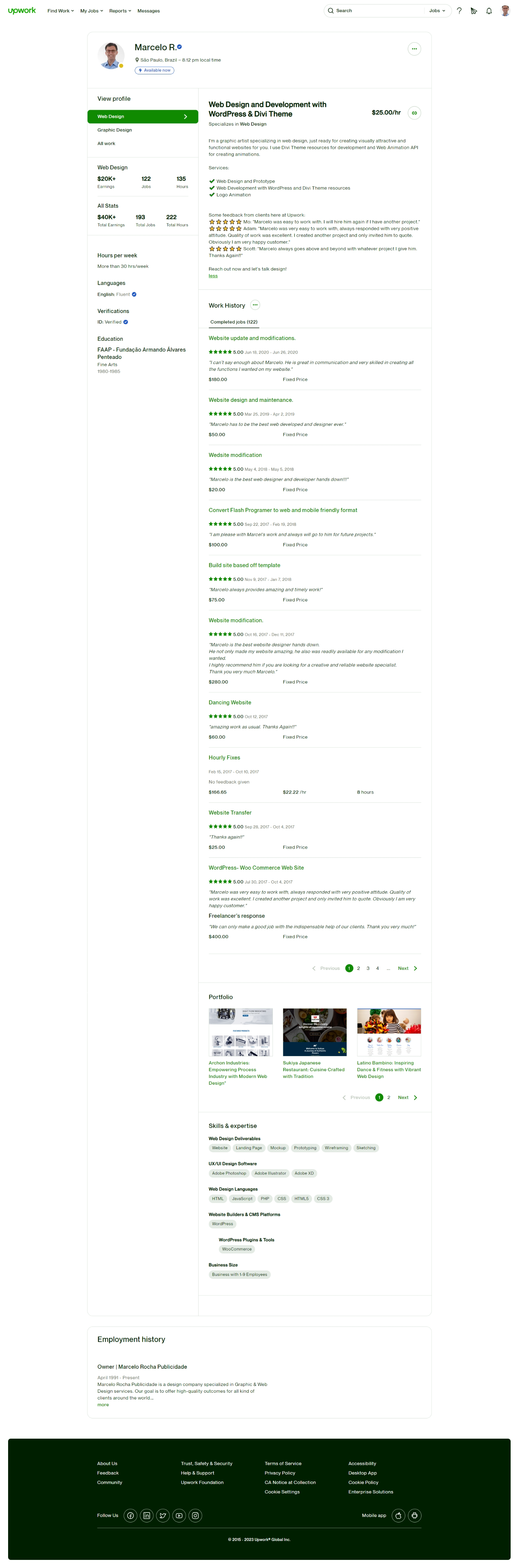 My Upwork Profile - image 2 - student project