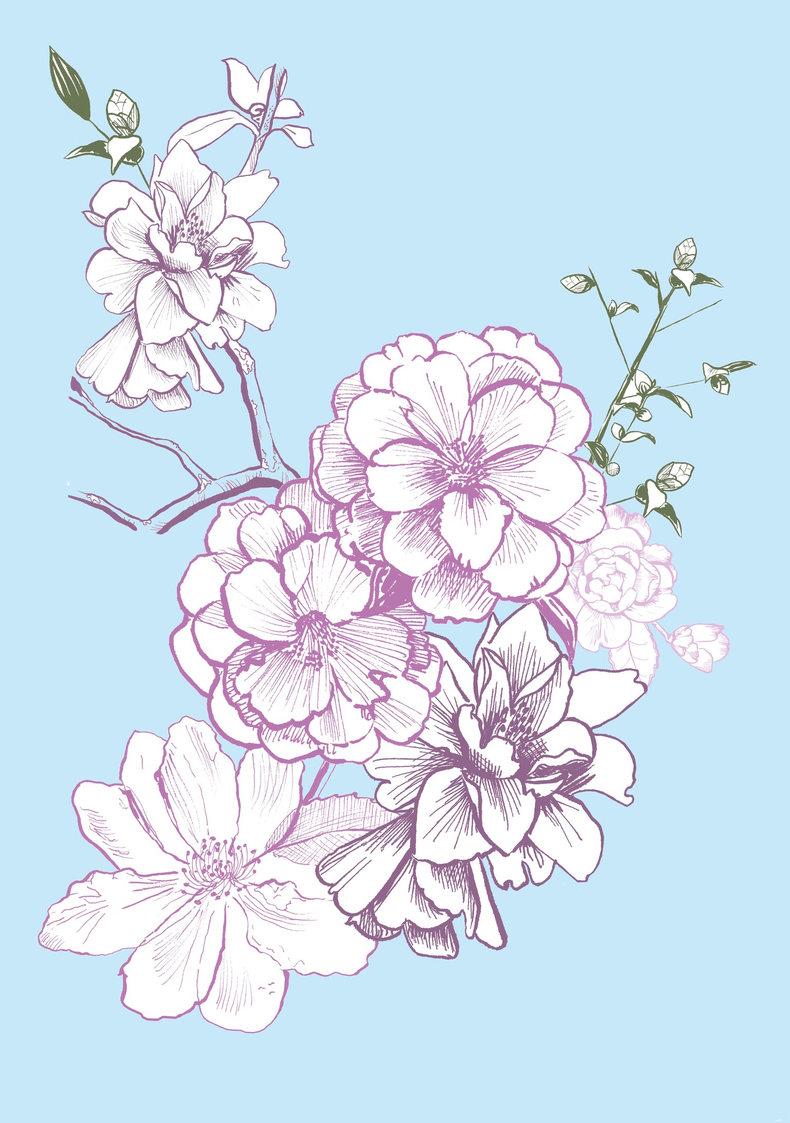 Camellia kitchen textiles - image 4 - student project