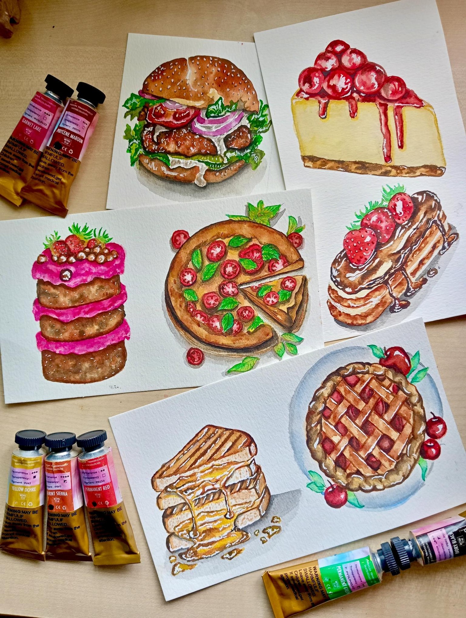 7 watercolour food illustrations by Leeda - image 1 - student project