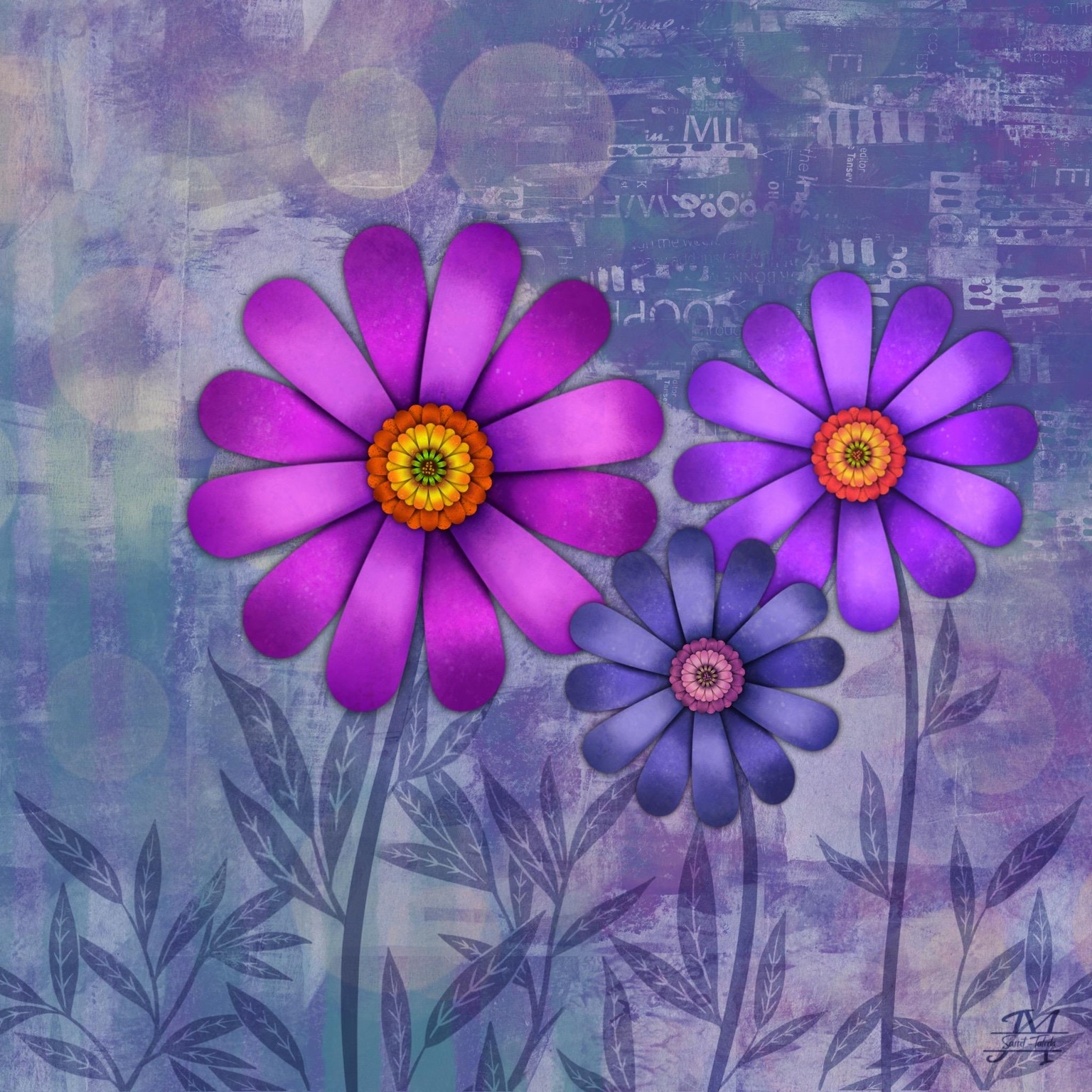 Realistic dimensional flower - image 1 - student project