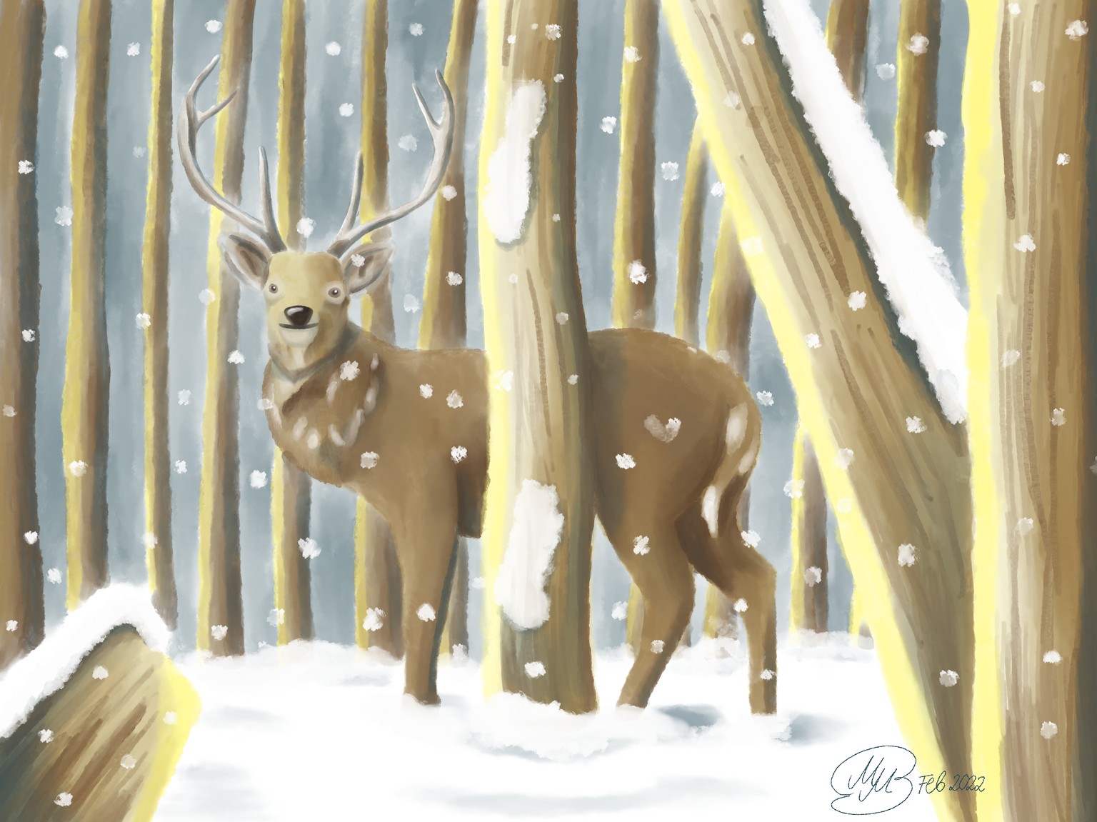 Deer Illustration - Thank you Benjamin - image 1 - student project