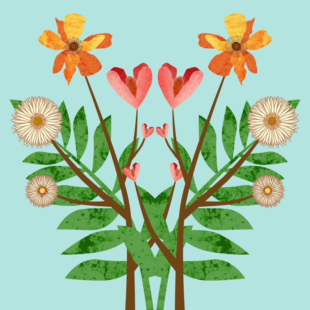 Symmetric floral - image 1 - student project
