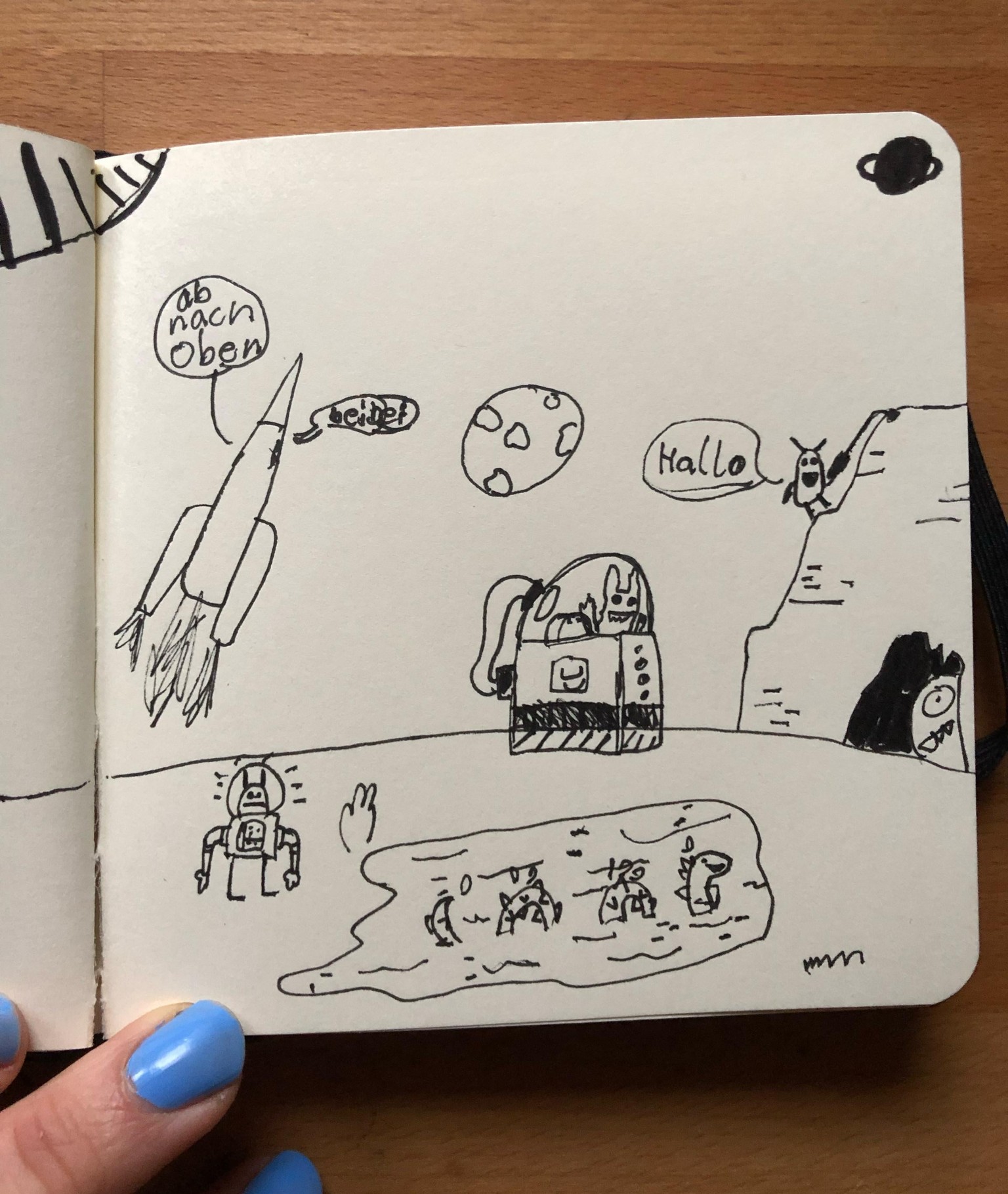 Alien Sketchbook Session with my kids - image 2 - student project