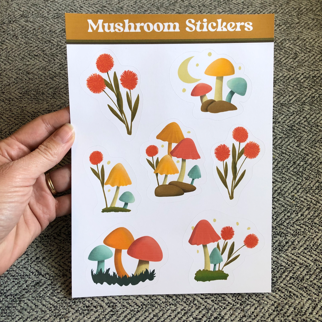 Mushroom Sticker Sheet - image 1 - student project