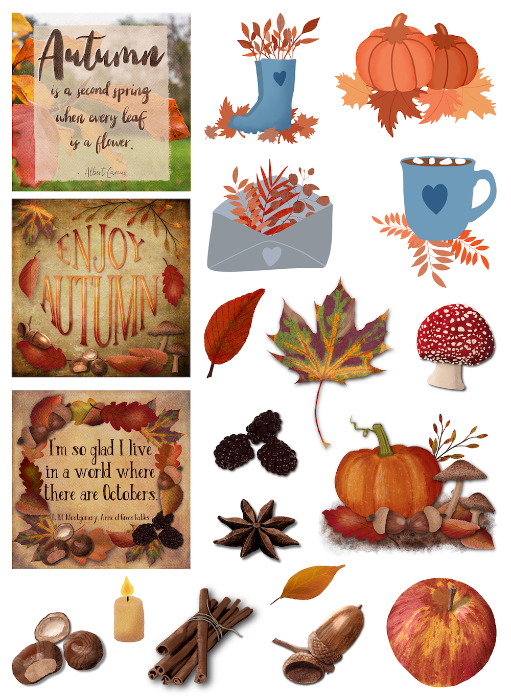 Autumn Stickers - image 1 - student project