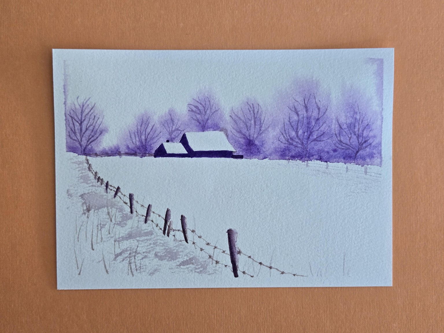 Snowy Watercolor - image 1 - student project