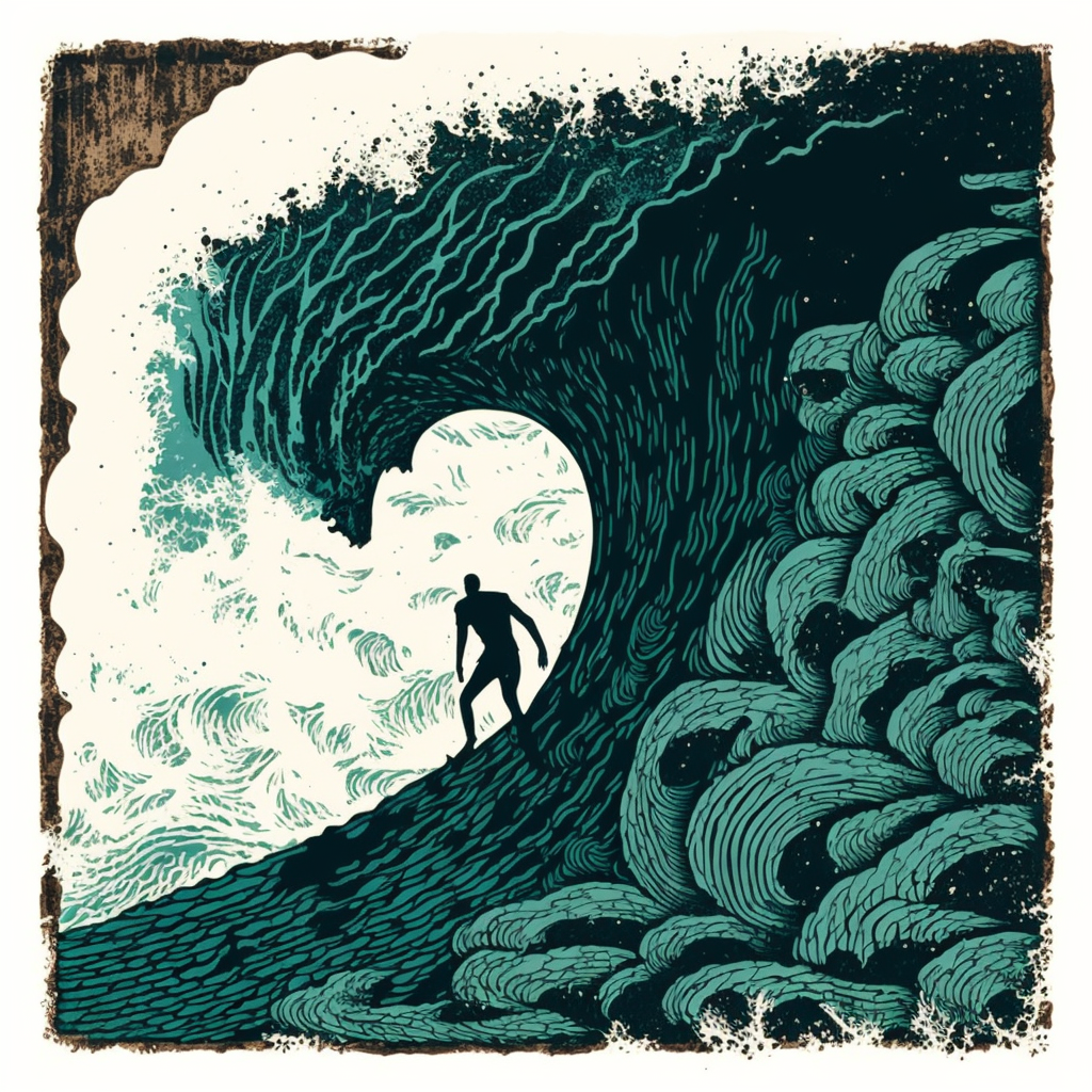 Surfer Block print - image 1 - student project