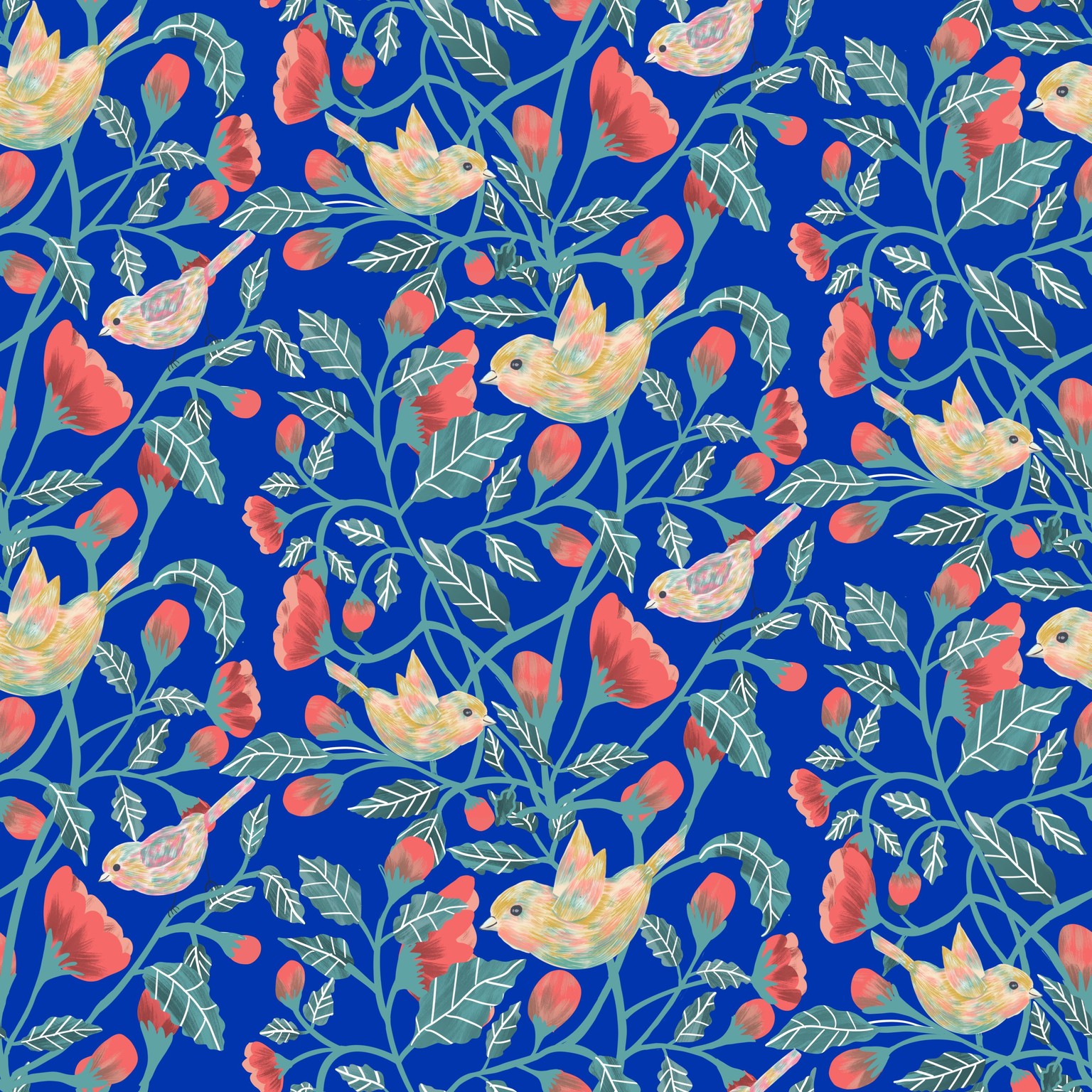 Half Drop Patterns in Procreate: Complex Elements and Custom Actions - image 1 - student project