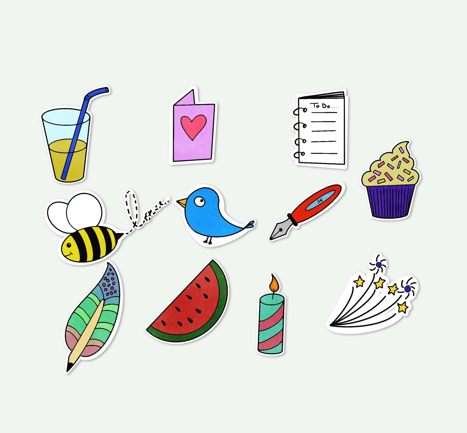 Doodle planner stickers - image 1 - student project