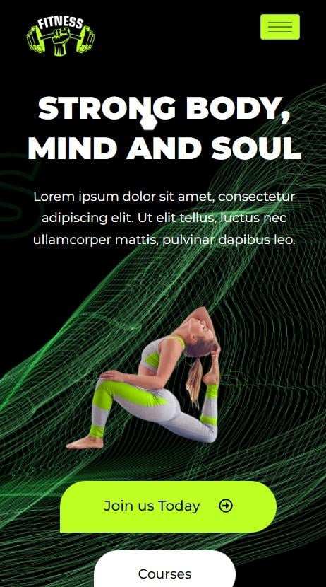 Fitness Website Landing Page&nbsp; - image 1 - student project