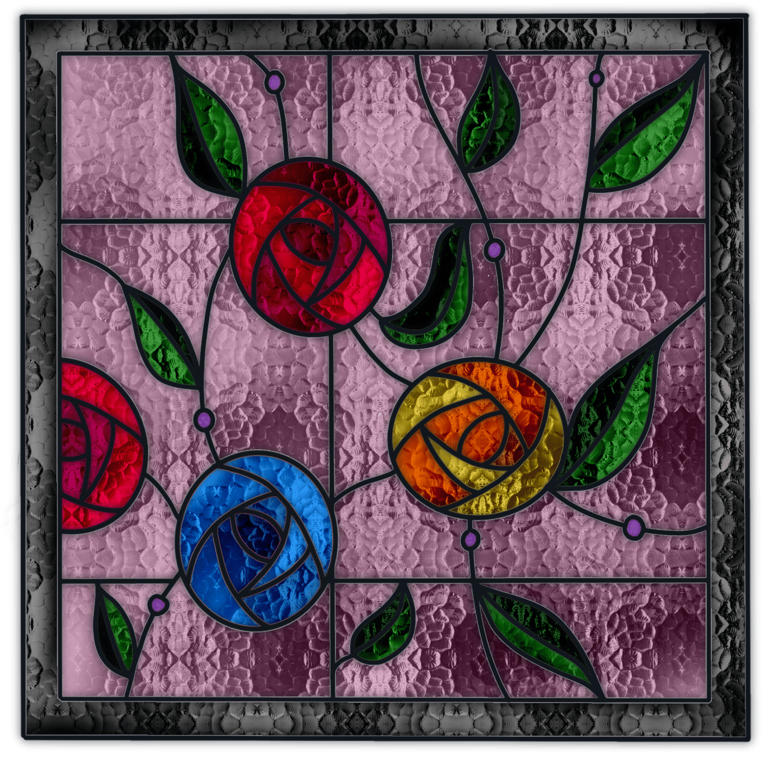 Stained Glass Roses - image 1 - student project
