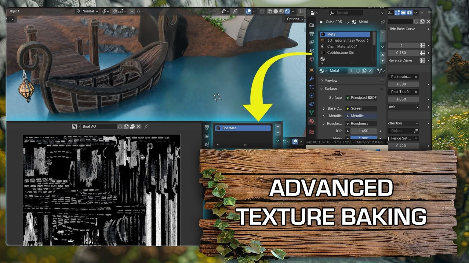 Blender to Unreal Engine 5: Fantasy River 3D Diorama Boat Scene - image 4 - student project